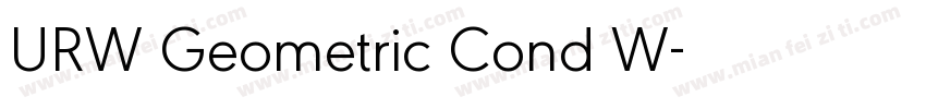 URW Geometric Cond W字体转换